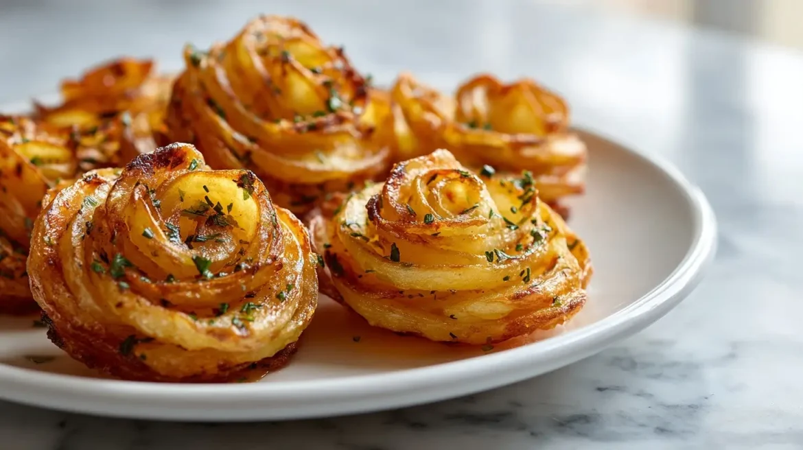 Różane frytki z ziemniaków z Air Fryer