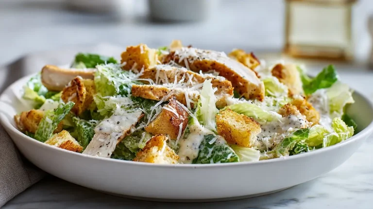 Sałatka cezar z soczystą piersią kurczaka z Air Fryer