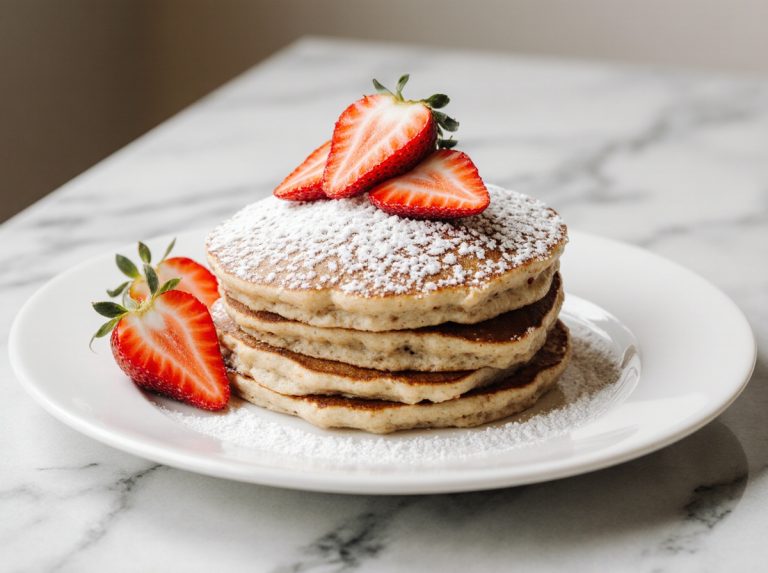 Pyszne skyrniki truskawkowe z air fryer na talerzu.
