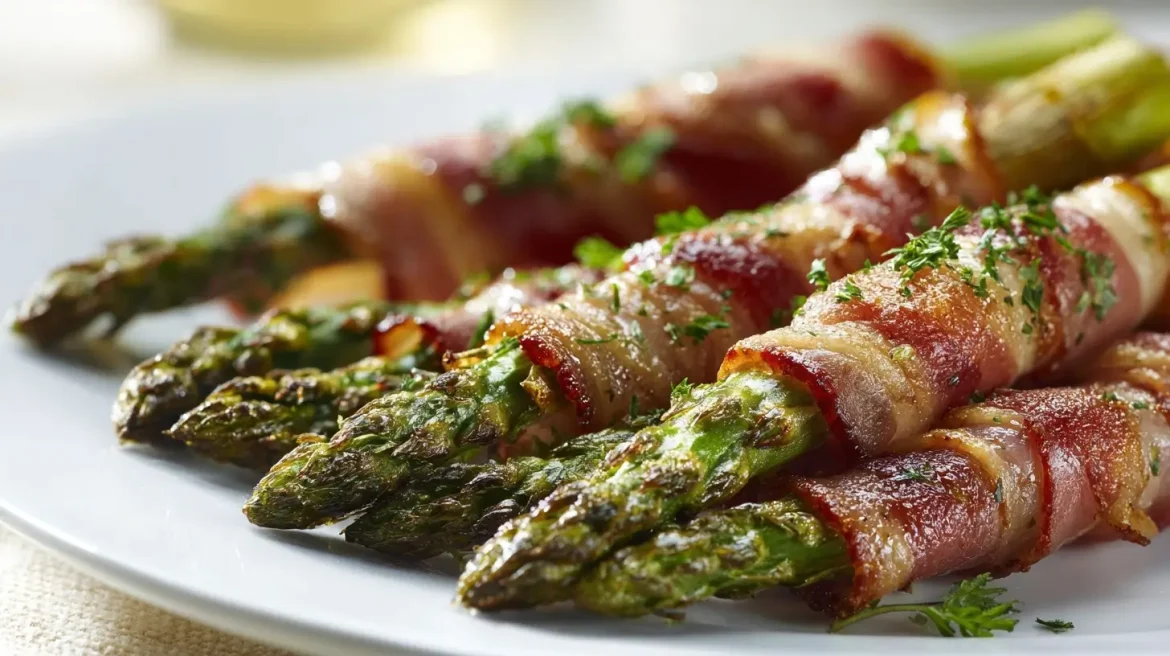 Szparagi zawiniete w boczek z air fryer, idealne na każdy posiłek.