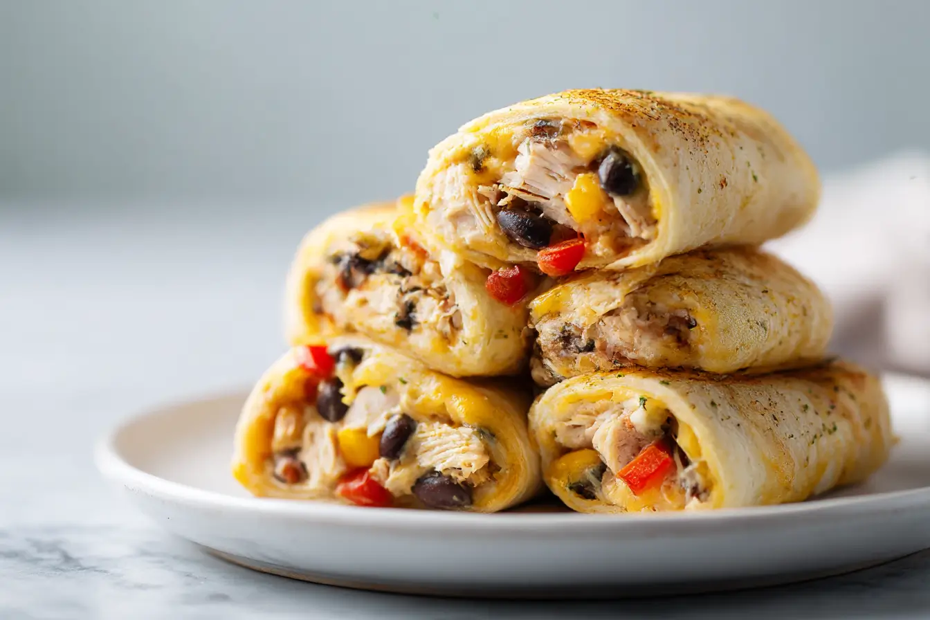 Szybka pizza z Air Fryera na talerzu.