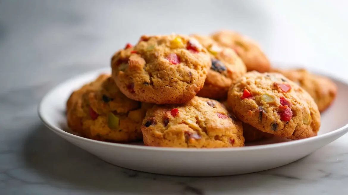 Szybkie ciastka z owocami z Air Fryer na talerzu