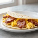 Tortilla z jajkiem i parówką z air fryer